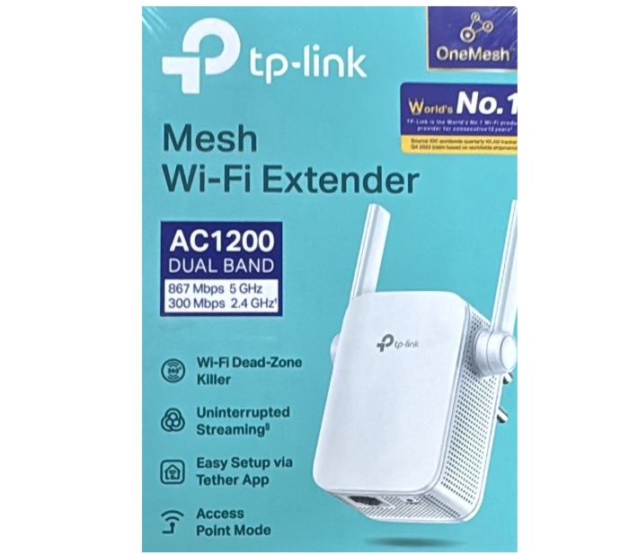 TP-Link  Mesh Wi-Fi Extender AC1200 DUAL-BAND